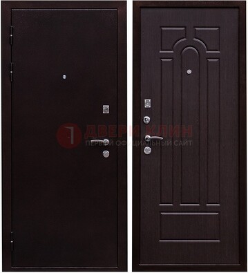 Черная стальная дверь с порошковым покрытием ДП-35 в Солнечногорске