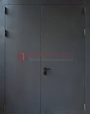 Черная распашная тамбурная дверь Порошок ДТМ-46 в Костроме